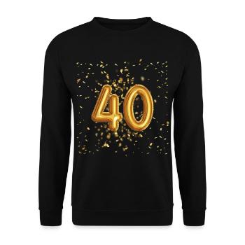 40 ans de conception de ballons - Sweat-shirt Unisexe - noir - Devant - Alina (178cm) & Michal (187cm)