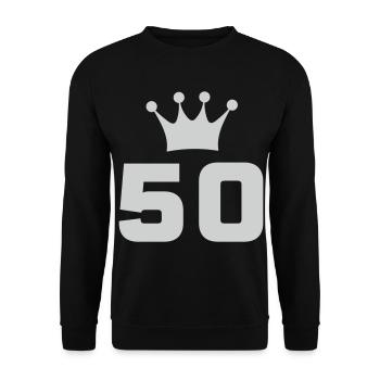 50 ans 50e anniversaire Cadeau d’anniversaire - Sweat-shirt Unisexe - noir - Devant - Alina (178cm) & Michal (187cm)