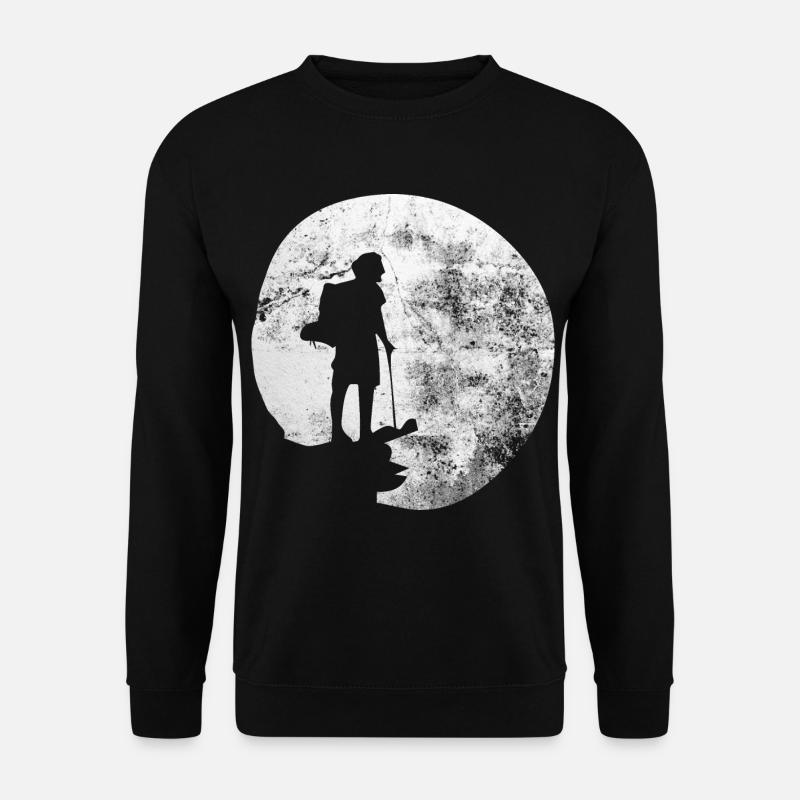 Moon - Hiking - (2) - Unisex Sweatshirt - black