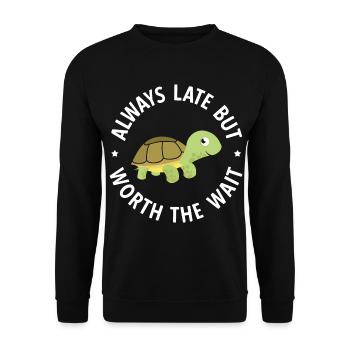 Schildkröten - Unisex Pullover - Schwarz - Vorne - Alina (178cm) & Michal (187cm)