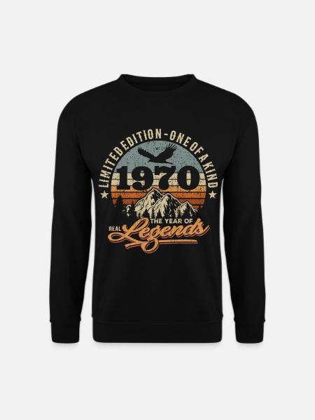 Vintage retro birthday 1970 - Unisex Sweatshirt - black
