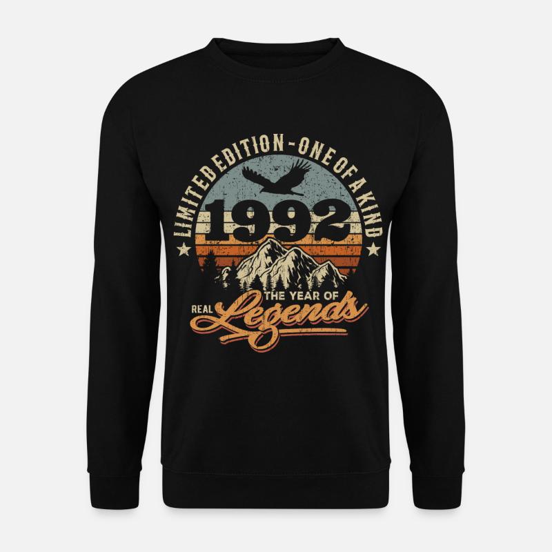 Vintage Retro Geburtstag 1992 - Unisex Pullover - Schwarz
