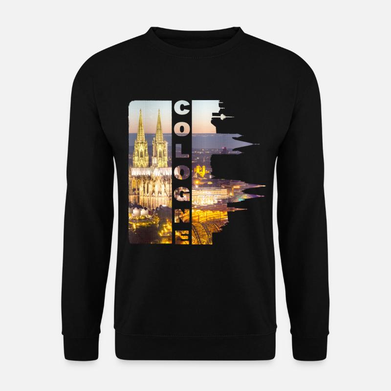 Köln Cologne Deutschland Stadt Skyline Kölner Dom - Unisex Pullover - Schwarz