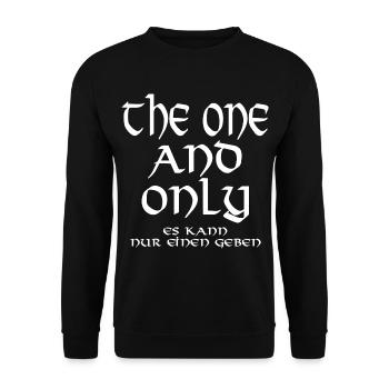 THE ONE AND ONLY - ES KANN NUR EINEN GEBEN - Unisex Pullover - Schwarz - Vorne - Alina (178cm) & Michal (187cm)