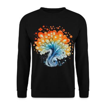 Éclaboussures d’aquarelle colorées - Sweat-shirt Unisexe - noir - Devant - Alina (178cm) & Michal (187cm)