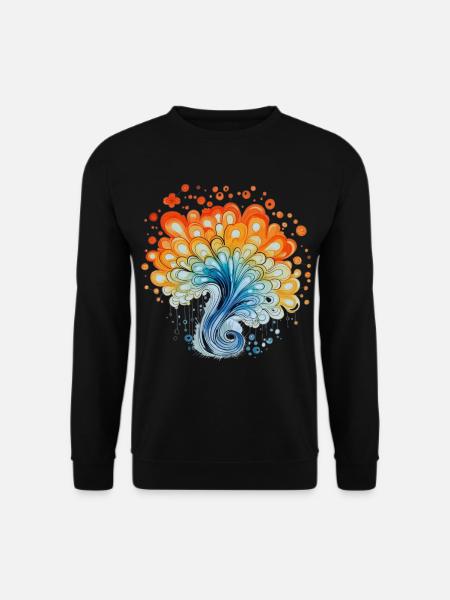 Bunter Wasserfarben Spritzer - Unisex Pullover - Schwarz