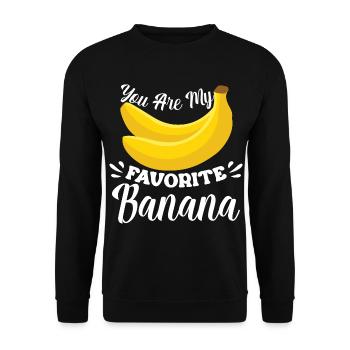 Tu es ma banane préférée - Sweat-shirt Unisexe - noir - Devant - Alina (178cm) & Michal (187cm)