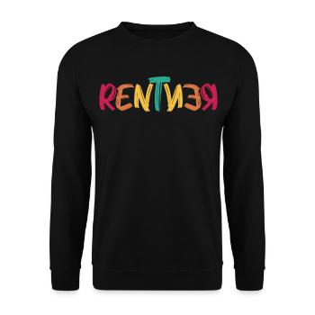 Rentner - Unisex Pullover - Schwarz - Vorne - Alina (178cm) & Michal (187cm)