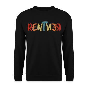 Rentner - Unisex Pullover - Schwarz - Vorne - Alina (178cm) & Michal (187cm)