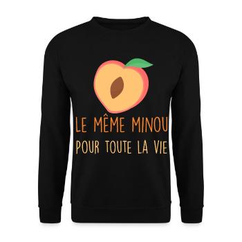 Cadeau mariage Homme C'est Pour La Vie Ce minou - Sweat-shirt Unisexe - noir - Devant - Alina (178cm) & Michal (187cm)