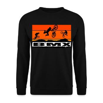 BMX Bike - Unisex Pullover - Schwarz - Vorne - Alina (178cm) & Michal (187cm)