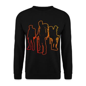 Climbing Bouldering Climbing Boulder Climber - Unisex Sweatshirt - black - Front - Alina (178cm) & Michal (187cm)