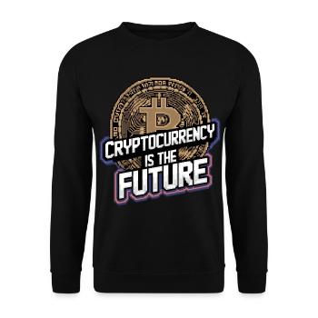 Cryptocurrency Is The Future 9 - Unisex Pullover - Schwarz - Vorne - Alina (178cm) & Michal (187cm)