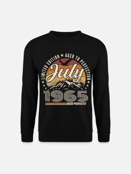 juillet 1965 Cadeau 60e Anniversaire juillet 1965 - Sweat-shirt Unisexe - noir