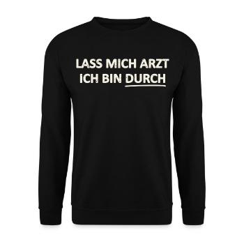 Funny Saying Party Festival - Unisex Sweatshirt - black - Front - Alina (178cm) & Michal (187cm)