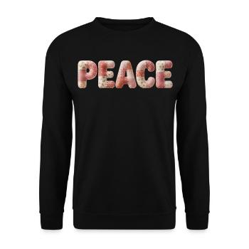 Sweet Peace Motif for Women, Girls & Kids - Unisex Sweatshirt - black - Front - Alina (178cm) & Michal (187cm)