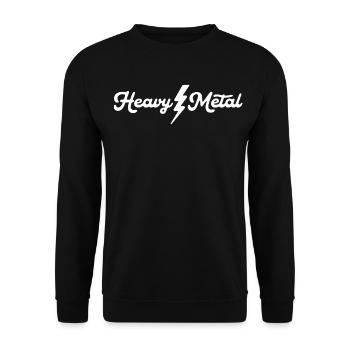 Heavy Metal Lightning Skript - Unisex Pullover - Schwarz - Vorne - Alina (178cm) & Michal (187cm)