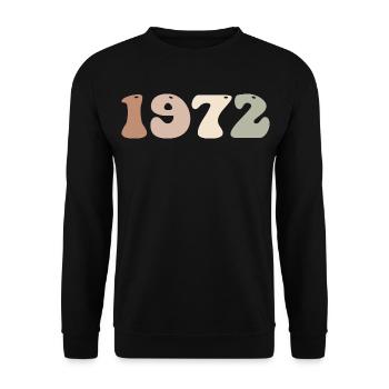 1972 - Sweat-shirt Unisexe - noir - Devant - Alina (178cm) & Michal (187cm)