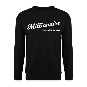 Millionaires and capitalists - Unisex Sweatshirt - black - Front - Alina (178cm) & Michal (187cm)