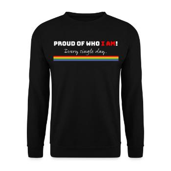 Proud of Me – Rainbow LGBT - Unisex Sweatshirt - black - Front - Alina (178cm) & Michal (187cm)