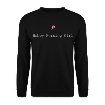 Cavalière Hobby Cheval de Passe-temps - Sweat-shirt Unisexe - noir - Devant - Alina (178cm) & Michal (187cm)