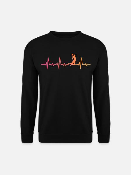Basketball sunset heartbeat player - Unisex Sweatshirt - black