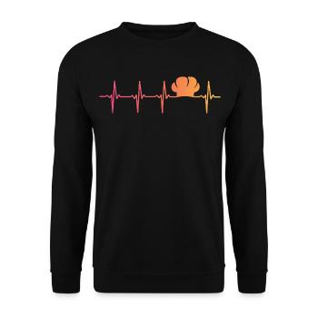 Chef Cuisine Sunset Heartbeat Chef - Unisex Pullover - Schwarz - Vorne - Alina (178cm) & Michal (187cm)