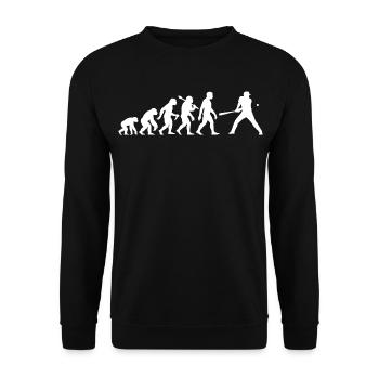 Baseball Evolution Baseball Player Batsman - Unisex Sweatshirt - black - Front - Alina (178cm) & Michal (187cm)