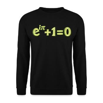 Euler-Identität Gurken-Mathematik - Unisex Pullover - Schwarz - Vorne - Alina (178cm) & Michal (187cm)