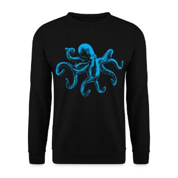 Octopus octopus octopus seafood gift - Unisex Sweatshirt - black - Front - Alina (178cm) & Michal (187cm)