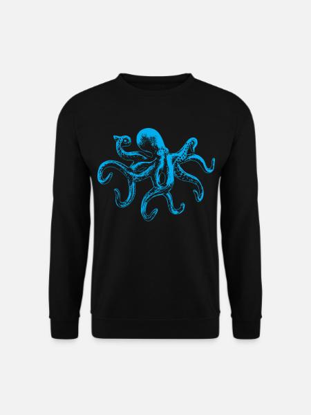 Oktopus Tintenfisch Krake Meerestier Geschenk - Unisex Pullover - Schwarz