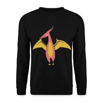 Dinosaur Flugdino - Unisex Sweatshirt - black - Front - Alina (178cm) & Michal (187cm)