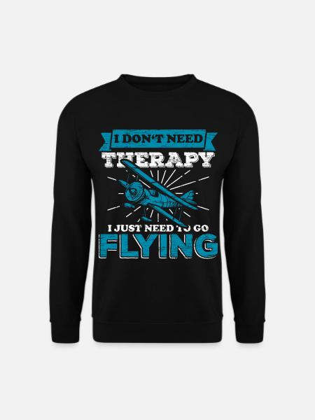 Flying pilot plane - Unisex Sweatshirt - black