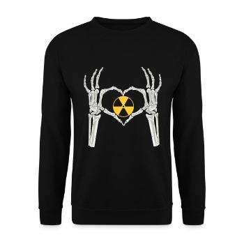 Radiologie Skelett Atom Techniker Student Geschenk - Unisex Pullover - Schwarz - Vorne - Alina (178cm) & Michal (187cm)