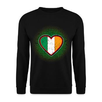 Ireland - Unisex Sweatshirt - black - Front - Alina (178cm) & Michal (187cm)