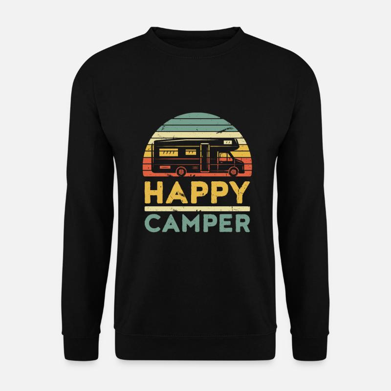 HAPPY CAMPER - Unisex Sweatshirt - black