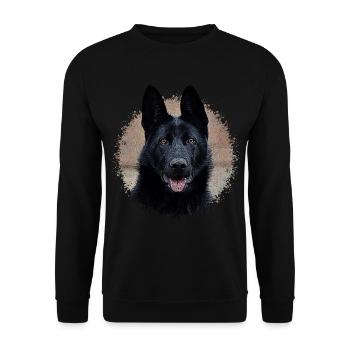 Berger allemand noir - Sweat-shirt Unisexe - noir - Devant - Alina (178cm) & Michal (187cm)