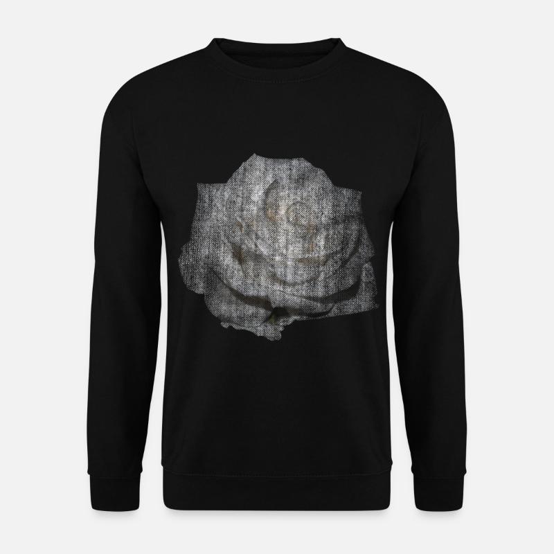 WEISSE ROSE WEIßE BLUME - Unisex Pullover - Schwarz