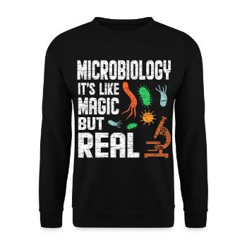 microbiology - Unisex Sweatshirt - black - Front - Alina (178cm) & Michal (187cm)