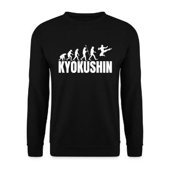 Evolution Kyokushin Karate Martial Arts Gift JPN - Unisex Sweatshirt - black - Front - Alina (178cm) & Michal (187cm)