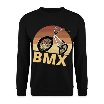 Bmx / bmx fahrer / Freestyle Bmx / Bmx Flatland - Sweat-shirt Unisexe - noir - Devant - Alina (178cm) & Michal (187cm)