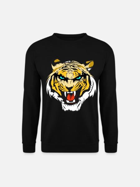 Cool tiger head t-shirt - Unisex Sweatshirt - black