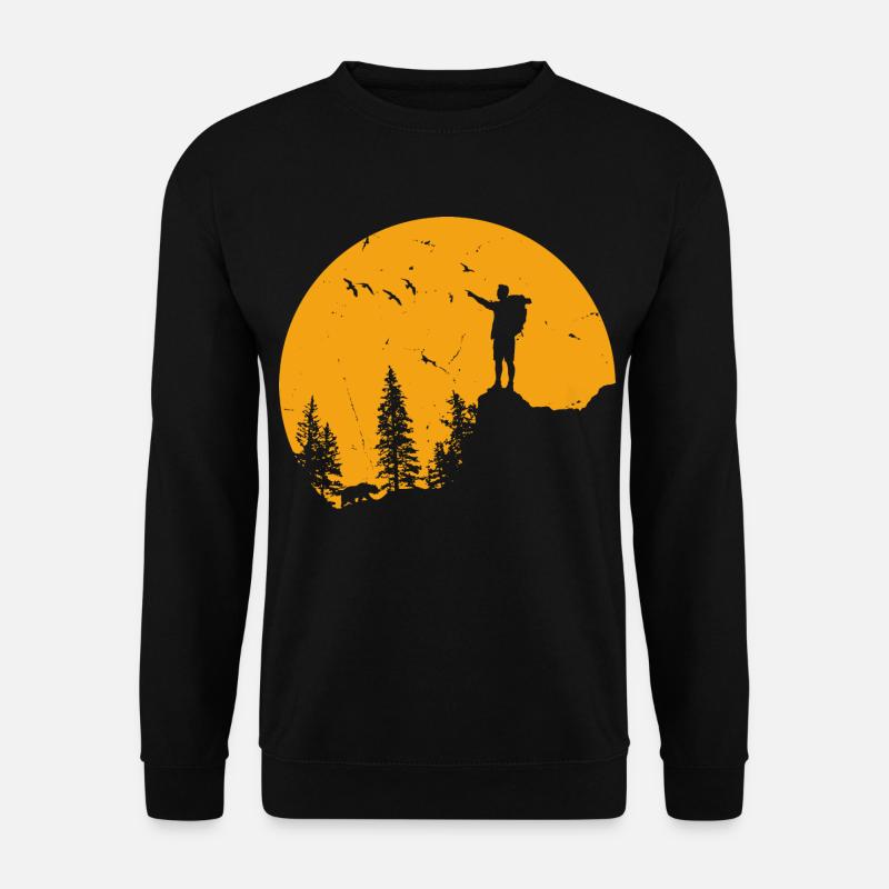 Hiking. Wandern in der Natur. - Unisex Pullover - Schwarz