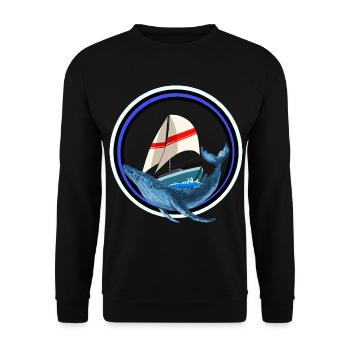 Poisson mammifère marin Baleine Poisson Yacht Bateau Maritime - Sweat-shirt Unisexe - noir - Devant - Alina (178cm) & Michal (187cm)