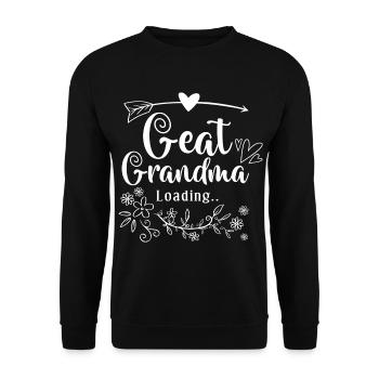 Urgroßmutter Oma Uroma Urgroßeltern Großmutter - Unisex Pullover - Schwarz - Vorne - Alina (178cm) & Michal (187cm)