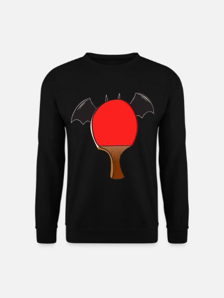 Table Tennis Halloween Bat Wings - Unisex Sweatshirt - black