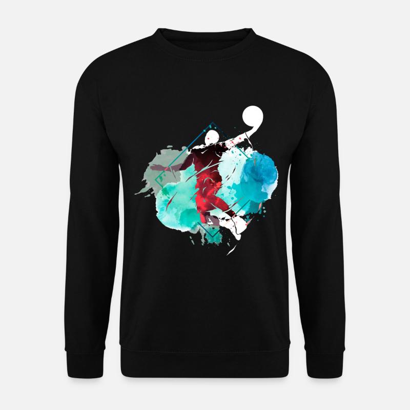 Basketball Basketballspieler Dunking Splash Bunt - Unisex Pullover - Schwarz
