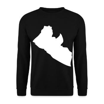 Liberia Landkarte Flagge - Unisex Pullover - Schwarz - Vorne - Alina (178cm) & Michal (187cm)
