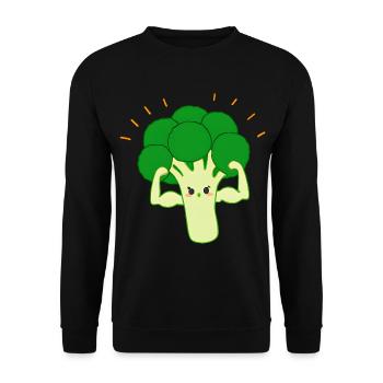 Strong broccoli - Unisex Sweatshirt - black - Front - Alina (178cm) & Michal (187cm)