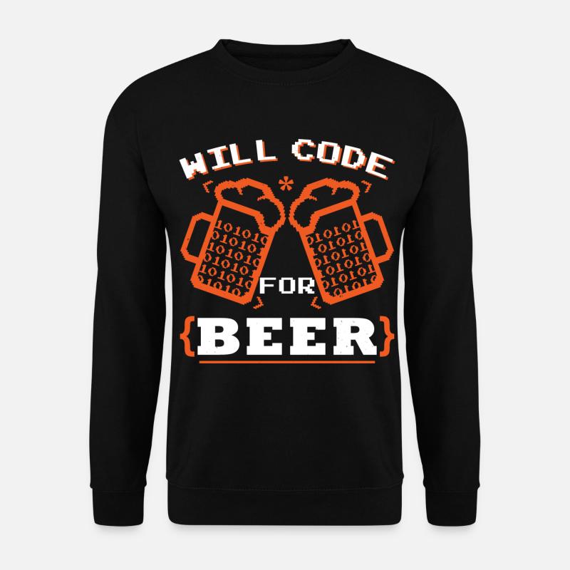 Will Code For Beer - Unisex Sweatshirt - black
